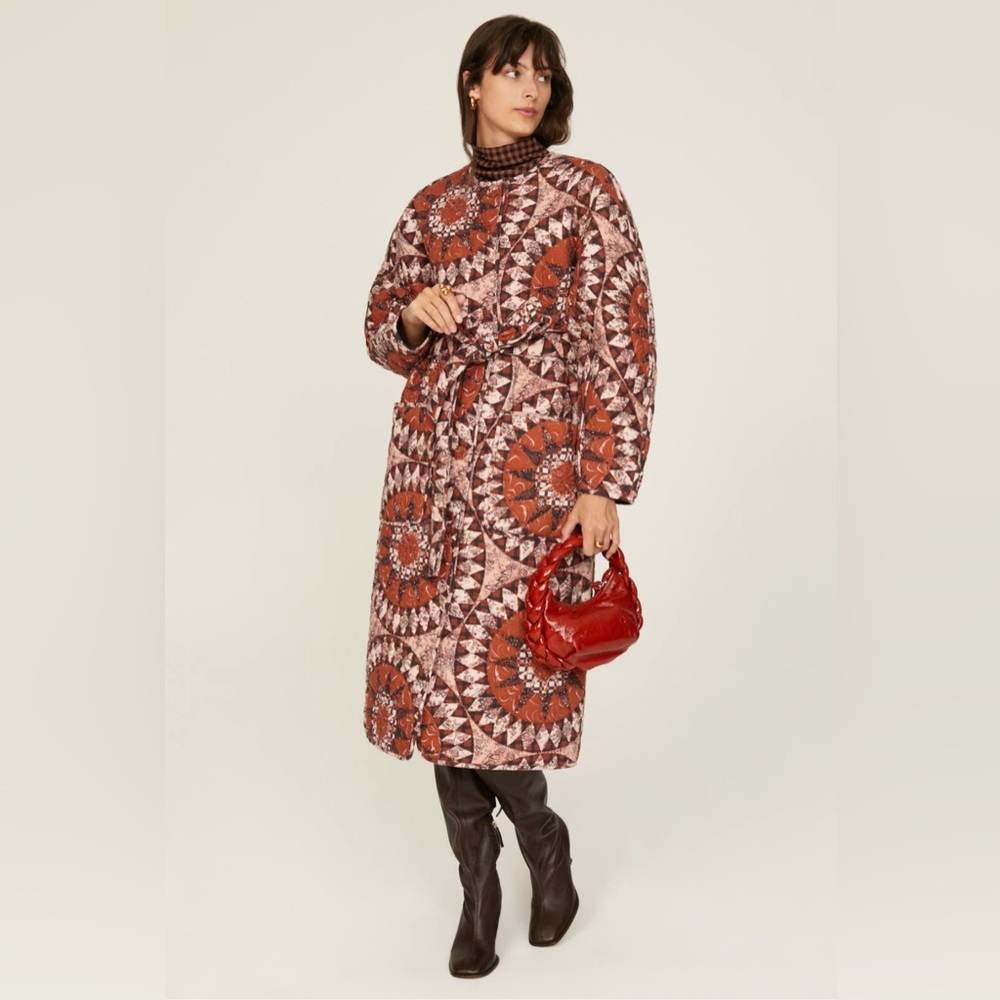 Ulla Johnson Marta quilted patchwork coat size Large